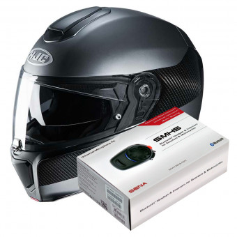 Modulare Apribile HJC RPHA 90 S Carbon Luve MC5SF + Kit Bluetooth SMH5