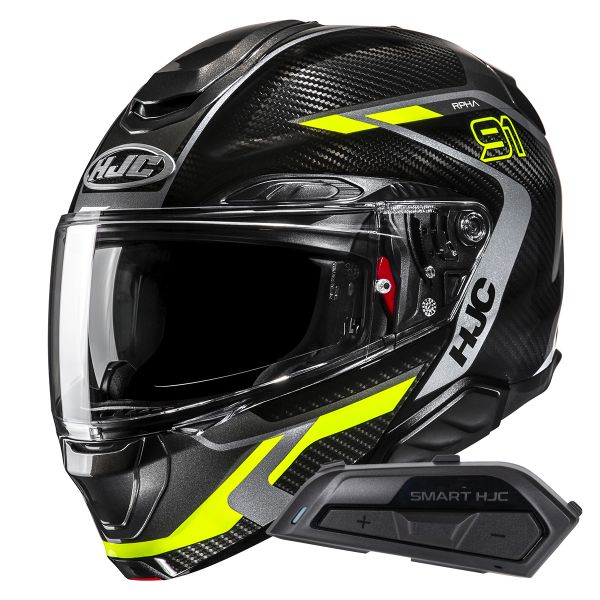 Modulare Apribile HJC RPHA91 Carbon Lagos MC3H + Kit Bluetooth Smart 21B