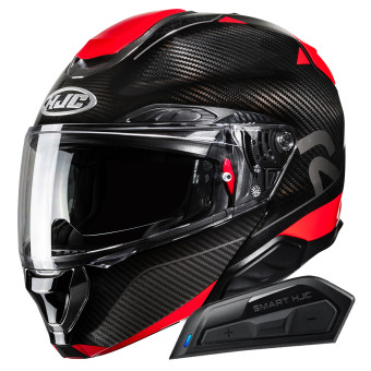 Modulare Apribile HJC RPHA91 Carbon Noela MC1 + Kit Bluetooth Smart 11B
