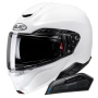 Casque Modulare Apribile HJC RPHA91 Pearl White + Kit Bluetooth Smart 11B