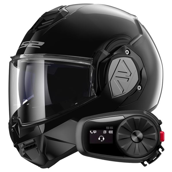Modulare Apribile LS2 Advant Black FF906 + Kit Bluetooth 5S Solo Modulare Apribile LS2 Advant Black FF906 + Kit Bluetooth 5S Solo