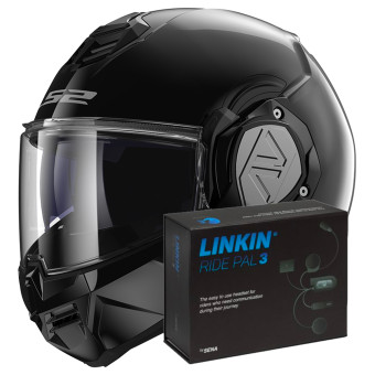 Modulare Apribile LS2 Advant Black FF906 + Linkin Ride Pal III