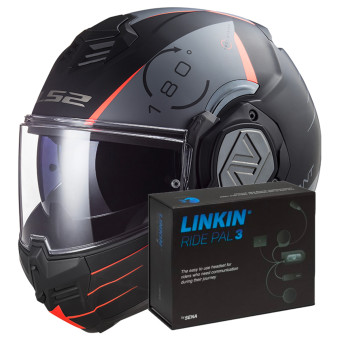 Modulare Apribile LS2 Advant Codex Matt Black Titanium FF906 + Linkin Ride Pal III