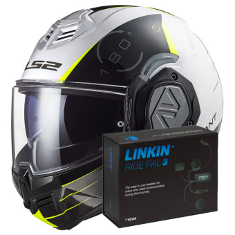 Modulare Apribile LS2 Advant Codex White Black FF906 + Linkin Ride Pal III
