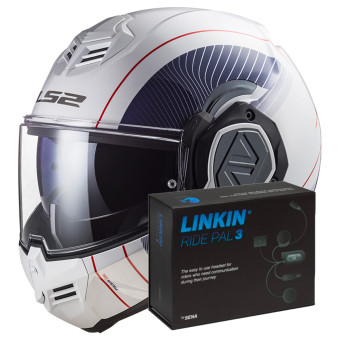 Modulare Apribile LS2 Advant Copper White Blue FF906 + Linkin Ride Pal III