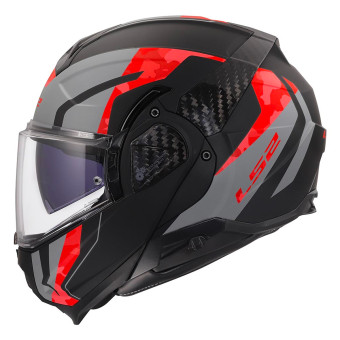 LS2 Advant II Glide Black Grey Red FF910