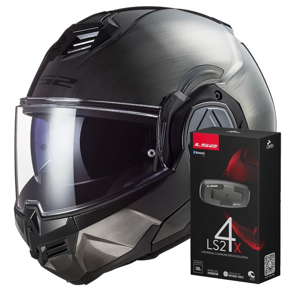 Modulare Apribile LS2 Advant Jeans FF906 + Kit Bluetooth 4X Cardo