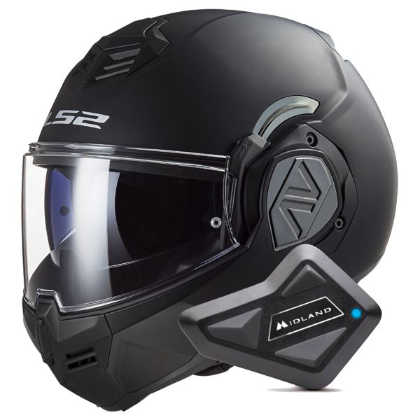 Modulare Apribile LS2 Advant Matt Black FF906 + Kit Bluetooth BT Mini Modulare Apribile LS2 Advant Matt Black FF906 + Kit Bluetooth BT Mini