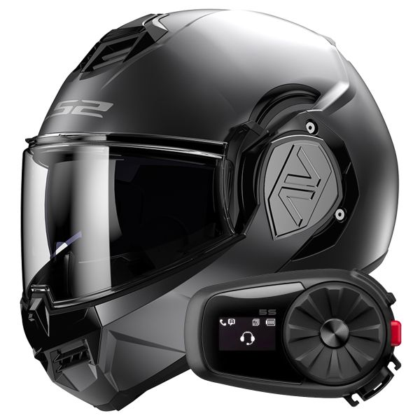Modulare Apribile LS2 Advant Matt Titanium FF906 + Kit Bluetooth 5S Solo Modulare Apribile LS2 Advant Matt Titanium FF906 + Kit Bluetooth 5S Solo