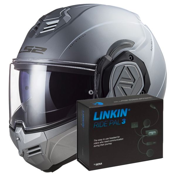 Modulare Apribile LS2 Advant Special Matt Silver FF906 + Linkin Ride Pal III