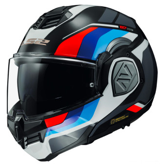 LS2 Advant Sport Black Blue Red FF906 + Kit Bluetooth 4X Cardo