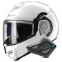 Casque Modulare Apribile LS2 Advant White FF906 + Kit Bluetooth BT Mini