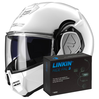 Modulare Apribile LS2 Advant White FF906 + Linkin Ride Pal III