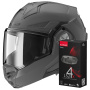 Casque Modulare Apribile LS2 Advant X Grey Nardo FF901 + Kit Bluetooth 4X Cardo