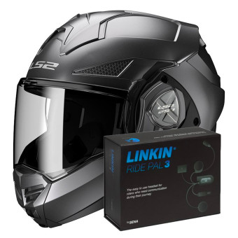 Modulare Apribile LS2 Advant X Matt Black FF901 + Linkin Ride Pal III