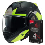 Casque Modulare Apribile LS2 Advant X Oblivion M. Black H-V FF901 + Kit Bluetooth 4X Cardo
