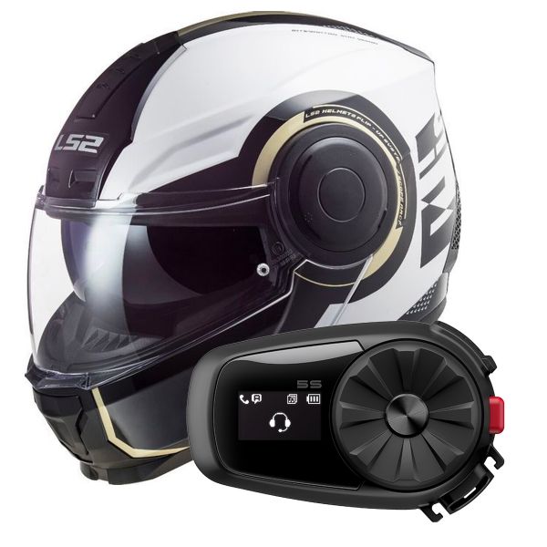 Modulare Apribile LS2 Scope Arch White Titanium FF902 + Kit Bluetooth 5S Solo