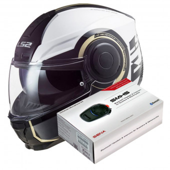 Modulare Apribile LS2 Scope Arch White Titanium FF902 + Kit Bluetooth SMH5 Solo