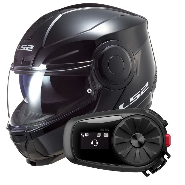 Modulare Apribile LS2 Scope Black FF902 + Kit Bluetooth 5S Solo