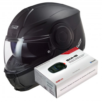 Modulare Apribile LS2 Scope Matt Black FF902 + Kit Bluetooth SMH5 Solo