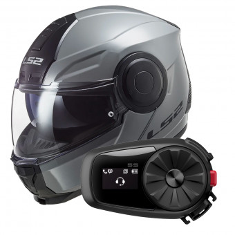 Modulare Apribile LS2 Scope Nardo Grey FF902 + Kit Bluetooth 5S Solo