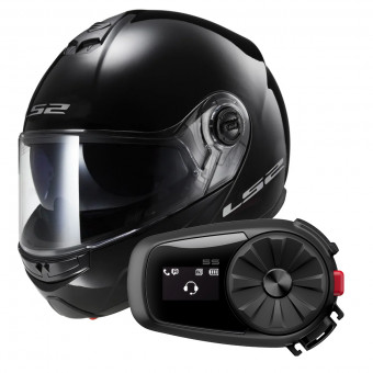 Modulare Apribile LS2 Strobe Black FF325 + Kit Bluetooth 5S Solo