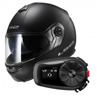 Modulare Apribile LS2 Strobe Matt Black FF325 + Kit Bluetooth 5S Solo