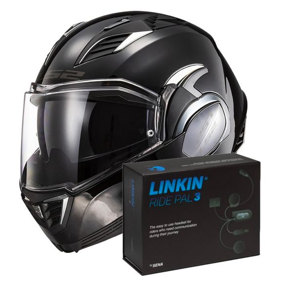 Modulare Apribile LS2 Valiant II Black FF900 + Linkin Ride Pal III