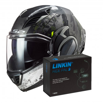 Modulare Apribile LS2 Valiant II Gripper Matt Titanium FF900 + Linkin Ride Pal III