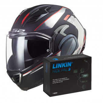 Modulare Apribile LS2 Valiant II Hub Black Chrome FF900 + Linkin Ride Pal III