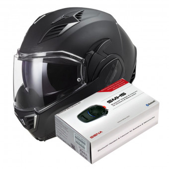 Modulare Apribile LS2 Valiant II Noir Matt Black FF900 + Kit Bluetooth SMH5 Solo