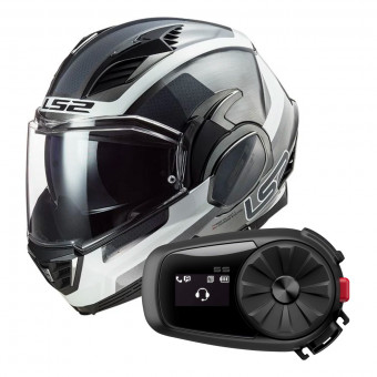 Modulare Apribile LS2 Valiant II Orbit Matt Jeans FF900 + Kit Bluetooth 5S Solo