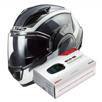 Modulare Apribile LS2 Valiant II Orbit Matt Jeans FF900 + Kit Bluetooth SMH5 Solo