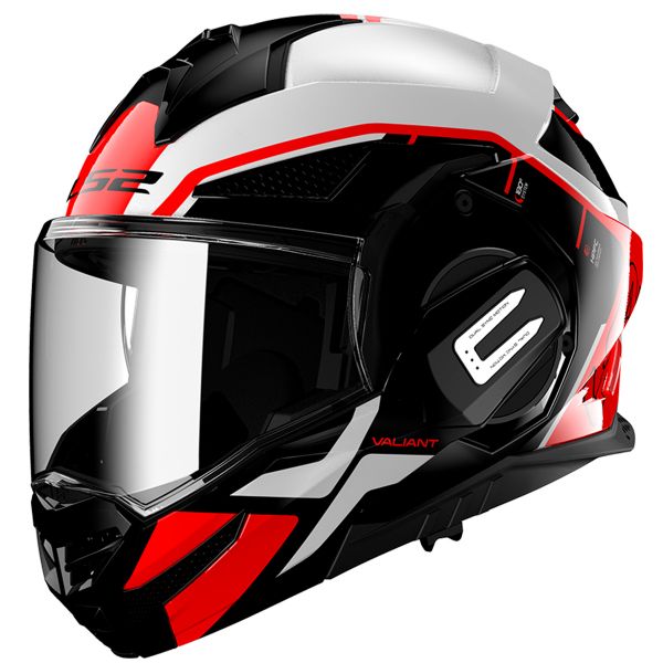 Casco Moto Modulare LS2 ADVANT X - Tri-Composite, ECE22.06, Taglia M, Bianco/Rosso - Foto 6