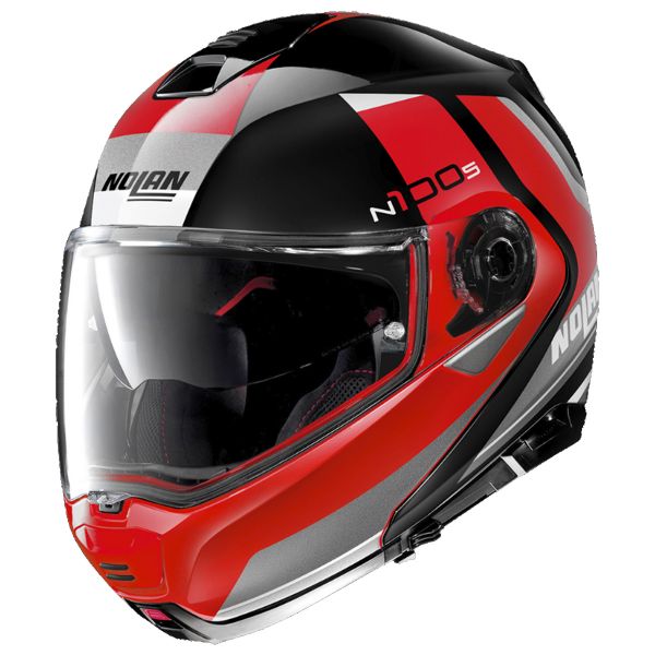 Modulare Apribile Nolan N100 5 Hilltop N-Com Black Red 50