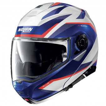 Modulare Apribile Nolan N100 5 Plus Overland N-Com White Blue 35
