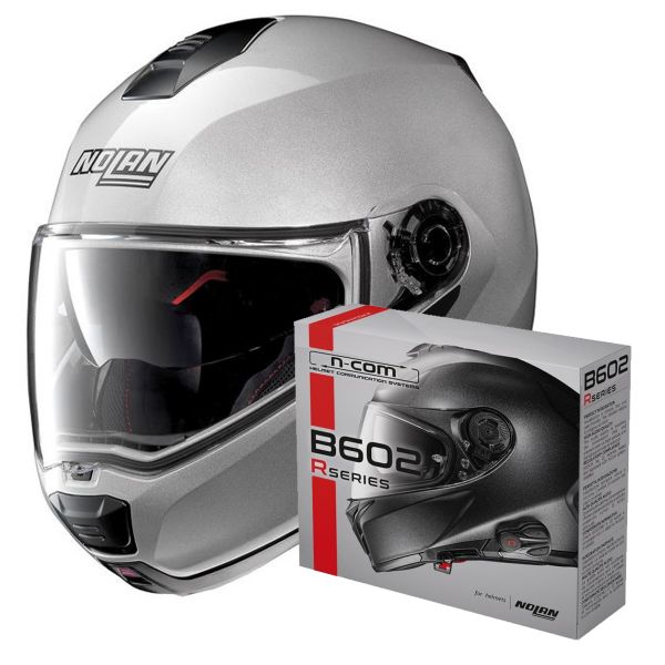 Modulare Apribile Nolan N100 5 Special N-Com Salt Silver 11 + Kit Bluetooth B602R