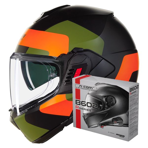 Modulare Apribile Nolan N120-1 Omocromo 345 + Kit Bluetooth B602R