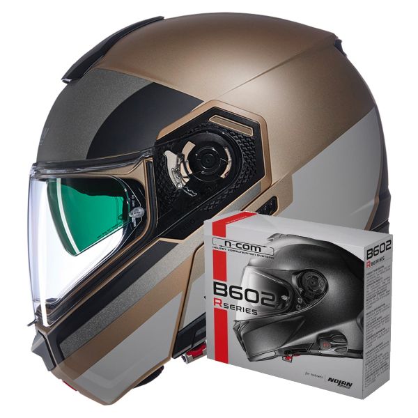 Modulare Apribile Nolan N90-3 06 Roboto 347 + Kit Bluetooth B602R