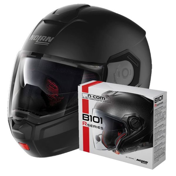 Modulare Apribile Nolan N90 3 Classic N-Com Flat Black 10 + Kit Bluetooth B101R