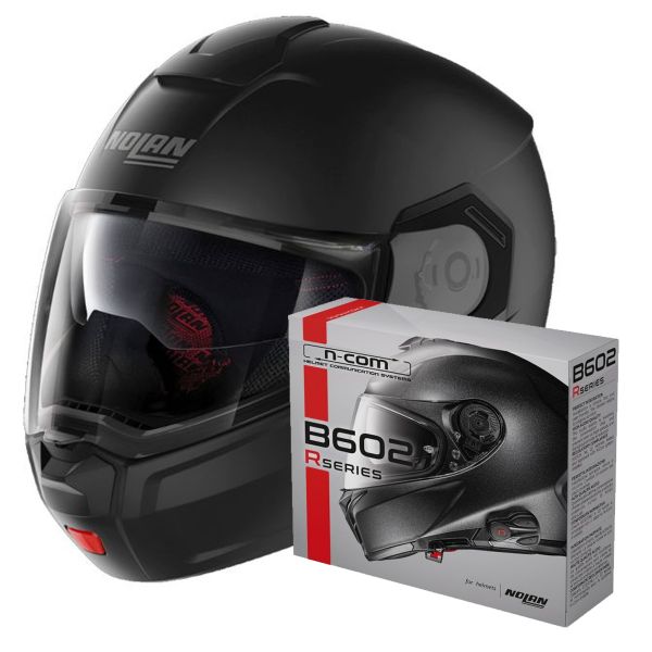 Modulare Apribile Nolan N90 3 Classic N-Com Flat Black 10 + Kit Bluetooth B602R