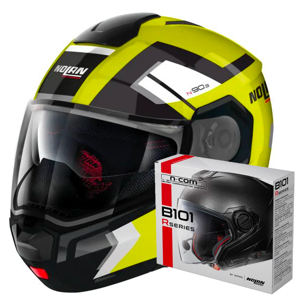 Modulare Apribile Nolan N90 3 Lighthouse N-Com 48 + Kit Bluetooth B101R