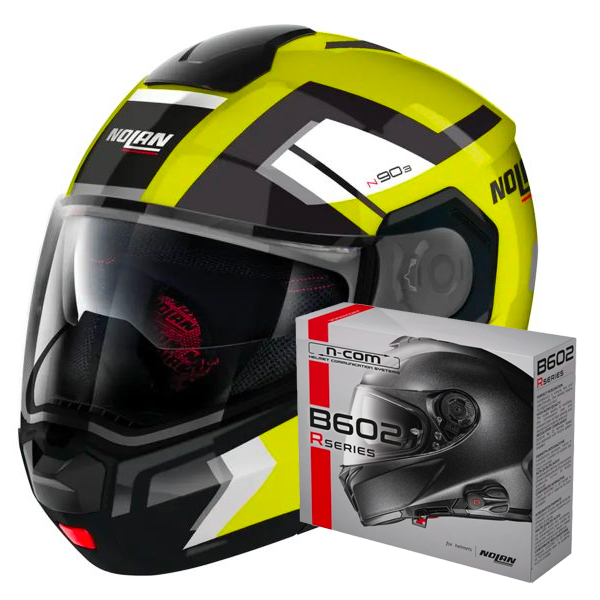 Modulare Apribile Nolan N90 3 Lighthouse N-Com 48 + Kit Bluetooth B602R