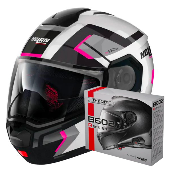 Modulare Apribile Nolan N90 3 Lighthouse N-Com 49 + Kit Bluetooth B602R