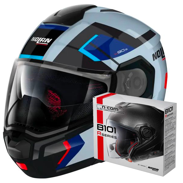 Modulare Apribile Nolan N90 3 Lighthouse N-Com 50 + Kit Bluetooth B101R