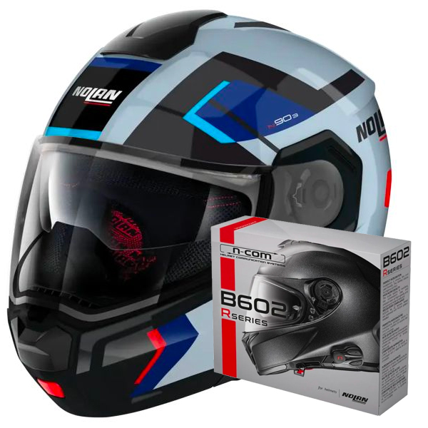 Modulare Apribile Nolan N90 3 Lighthouse N-Com 50 + Kit Bluetooth B602R