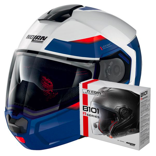 Modulare Apribile Nolan N90 3 Reflector N-Com 38 + Kit Bluetooth B101R