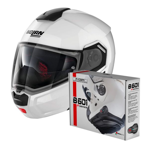 Pack Casco Moto + Kit Bluetooth : Nolan N90 3 Special N-Com Pure White 15 +  Kit Bluetooth B601R per N100 5 - N104 - N87 - N44 - N40 - N70 2 | iCasque.it