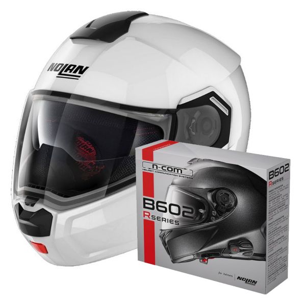 Modulare Apribile Nolan N90 3 Special N-Com Pure White 15 + Kit Bluetooth B602R