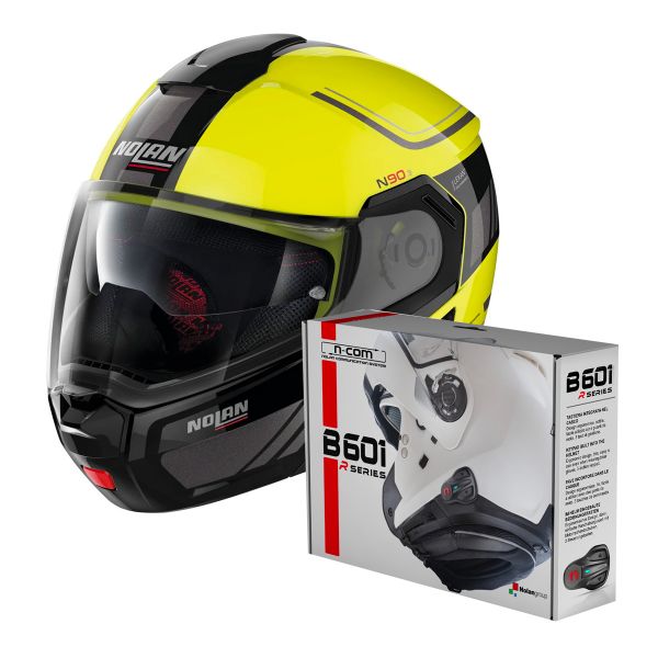 Modulare Apribile Nolan N90 3 Voyager N-Com Led Yellow 18 + Kit Bluetooth B601R